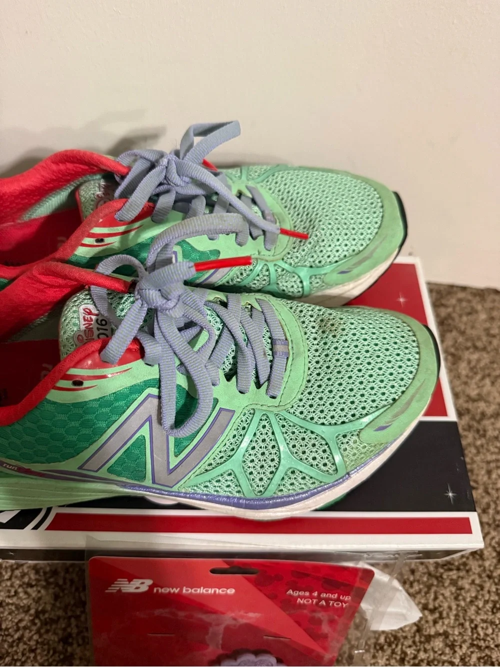 Rare Disney New Balance Ariel Women's Green Mesh Running Shoes